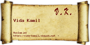 Vida Kamil névjegykártya