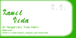 kamil vida business card